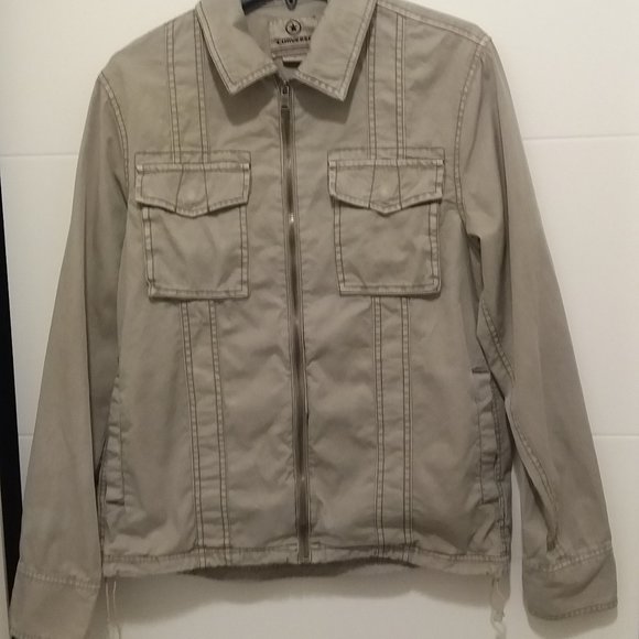 Converse Men's Jacket 100% Cotton Used Size Small Color Khaki - Picture 1 of 9